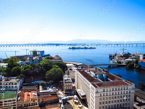 View of the bay of the city of Rio de Janeiro, State of Rio de Janeiro, Btazil. photo