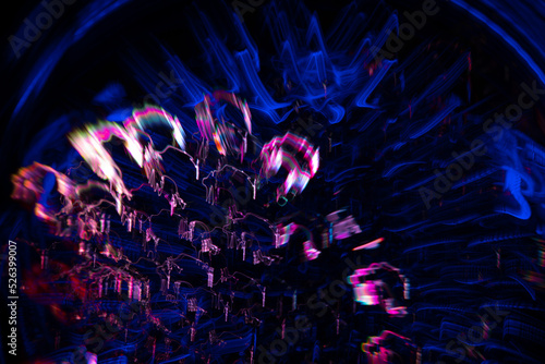 Colorful light trails with motion blur effect. defocused © SergeyKatyshkin