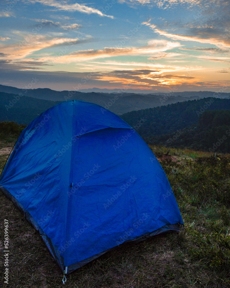 tent in the mountains