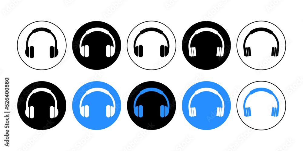 headphone vector. music , operator , service , or headphone icon. flat style - stock vector. headphone vector. music , operator , service , or headphone icon. flat style - stock vector.