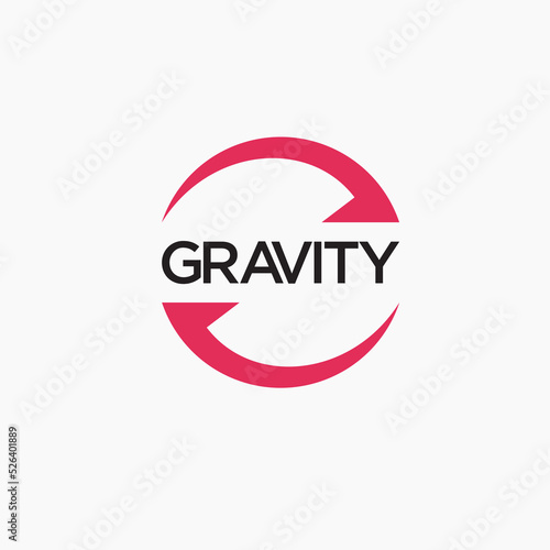 gravity logo design vector