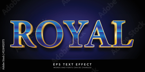 royal 3d editable text effect