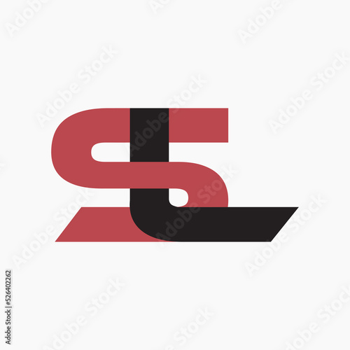 letter sl logo design vector for business company branding photo
