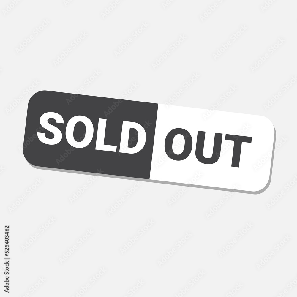 vector illustration of a sold label with a shadow. vector illustration of a sold label with a shadow.