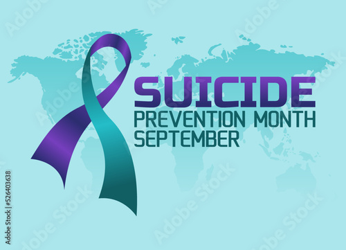 vector graphic of suicide prevention month good for suicide prevention month celebration. flat design. flyer design.flat illustration.