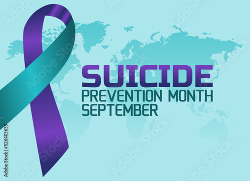vector graphic of suicide prevention month good for suicide prevention month celebration. flat design. flyer design.flat illustration.