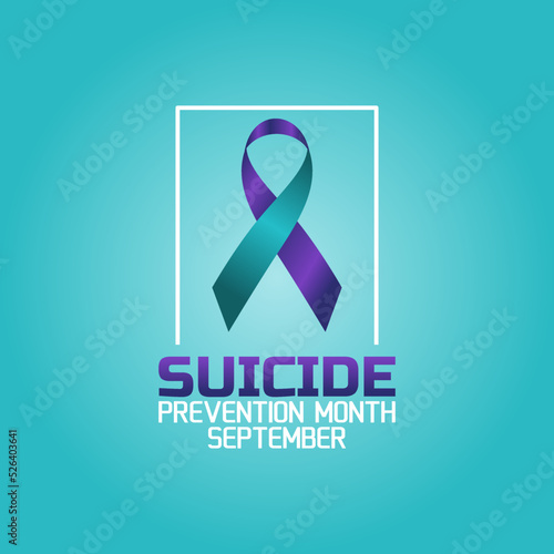 vector graphic of suicide prevention month good for suicide prevention month celebration. flat design. flyer design.flat illustration.