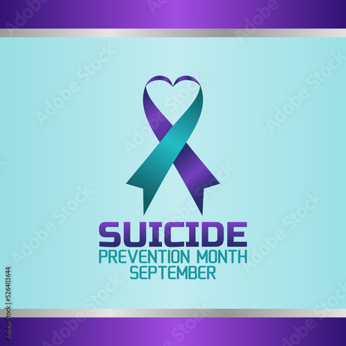 vector graphic of suicide prevention month good for suicide prevention month celebration. flat design. flyer design.flat illustration.