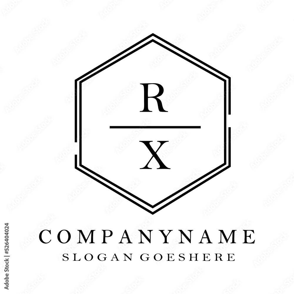 initials letter R X handwriting logo vector template initials letter R X handwriting logo vector template