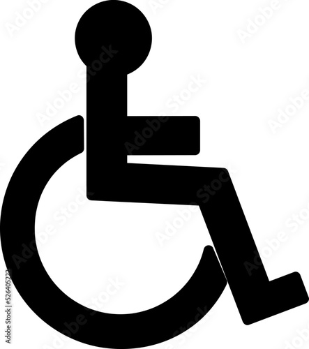 vector wheel chair icon illustration on white background..eps