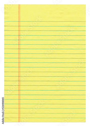 Lined Yellow Legal Pad.