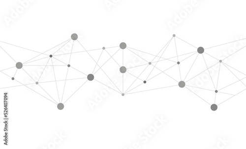 Polygon network connected dots and lines technology background template. Business technology linked global graphic vector.