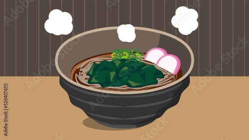 わかめそば　背景あり　16:9