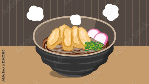 ごぼ天そば　背景あり　16:9