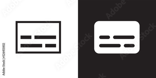 Subtitle on off outline and solid style icon design vector. Close caption symbol illustration.	