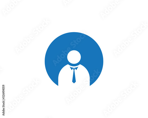 Letter O Businessman Logo Concept icon sign symbol Design. Human, People, Tie, Consultant Business Logotype. Vector illustration template