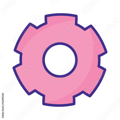 pink gear cog setting