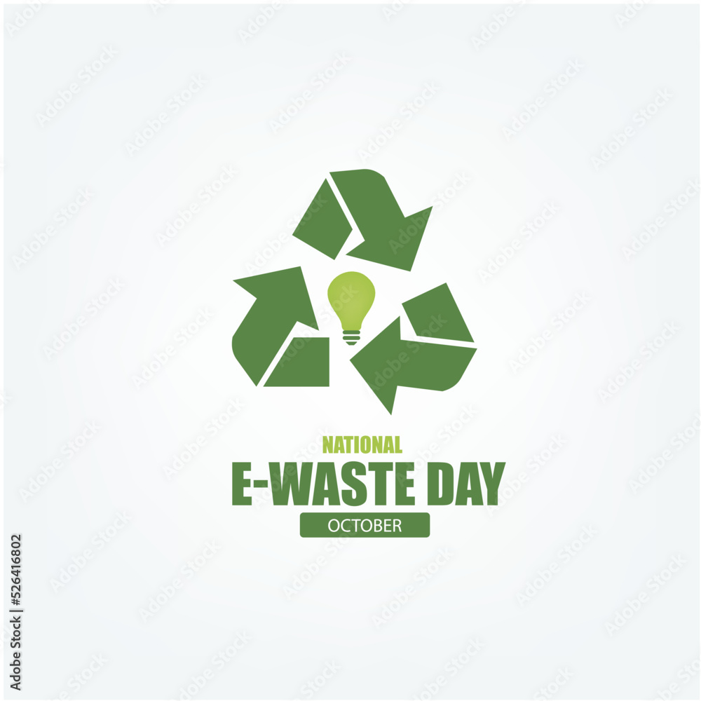Vector illustration International E-Waste Day. Design simple and elegant Vector illustration International E-Waste Day. Design simple and elegant