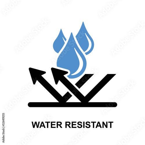 Water resistant icon isolated on white background vector illustration.