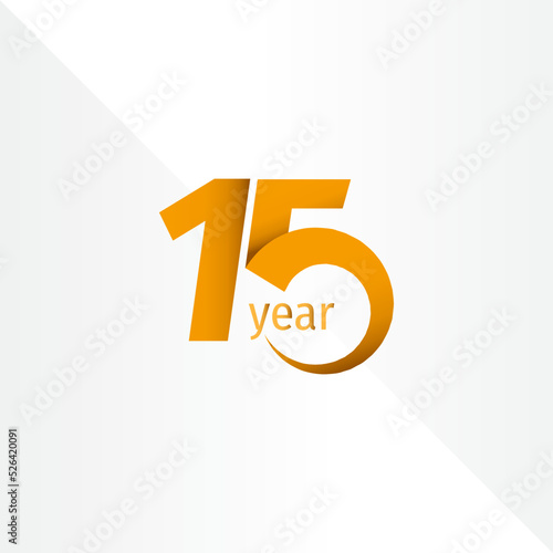 15 Year Anniversary Celebration Vector Template Design Illustration