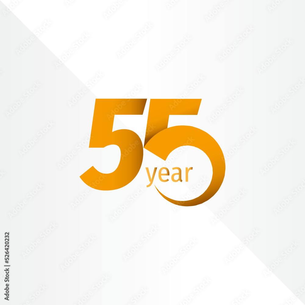 55 Year Anniversary Celebration Vector Template Design Illustration 55 Year Anniversary Celebration Vector Template Design Illustration