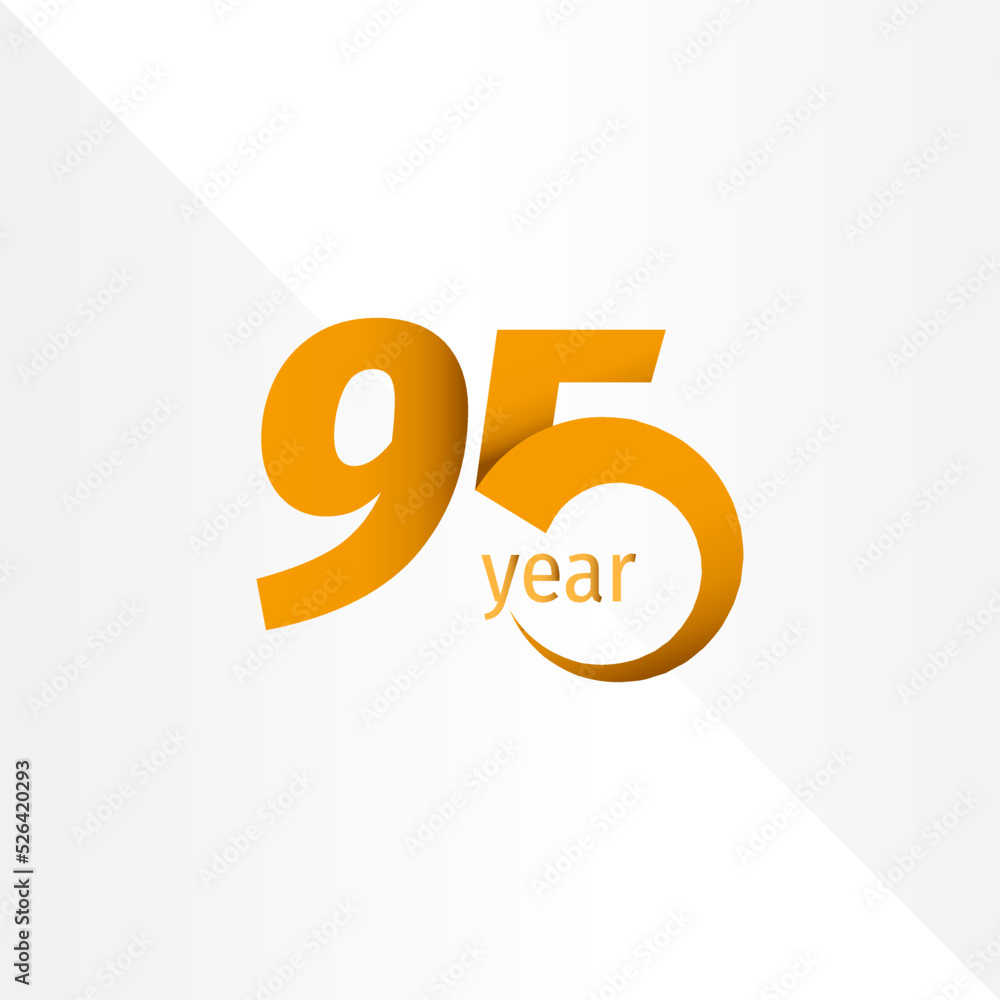 95 Year Anniversary Celebration Vector Template Design Illustration 95 Year Anniversary Celebration Vector Template Design Illustration