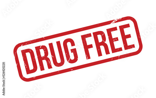 Drug Free Rubber Stamp Seal Vector