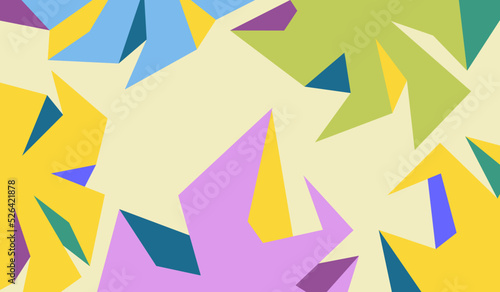 Colorful and various sharp shapes pattern abstract background vector