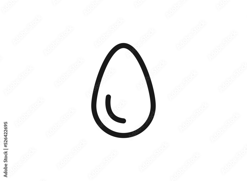 Broken egg vector icon in line style design for website design, app, UI, isolated on white background. Broken egg vector icon in line style design for website design, app, UI, isolated on white background.