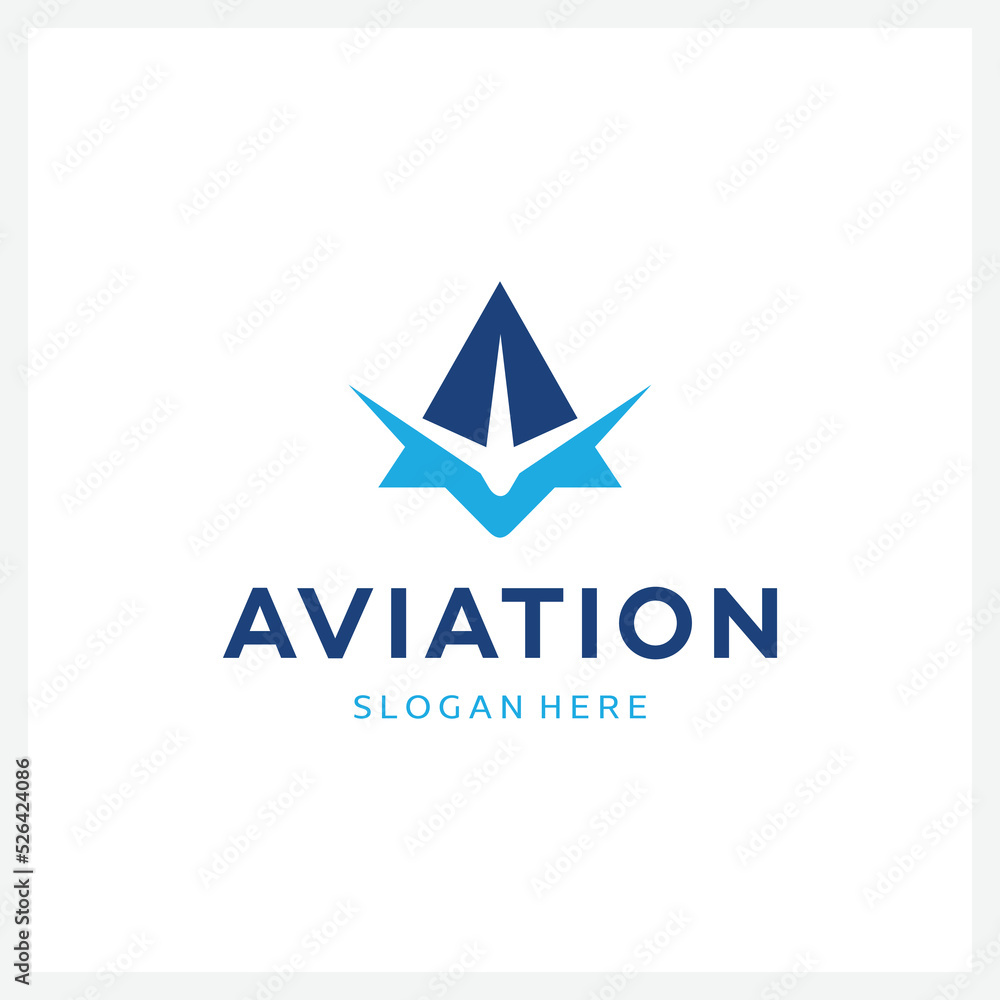 star aviation logo letter a for business