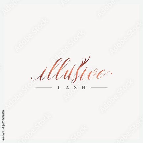 handwritten signature logo lash for cosmetic beauty business