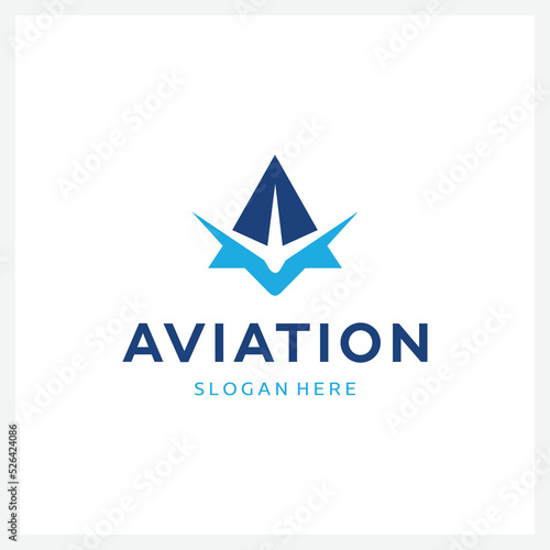 star aviation logo letter a for business