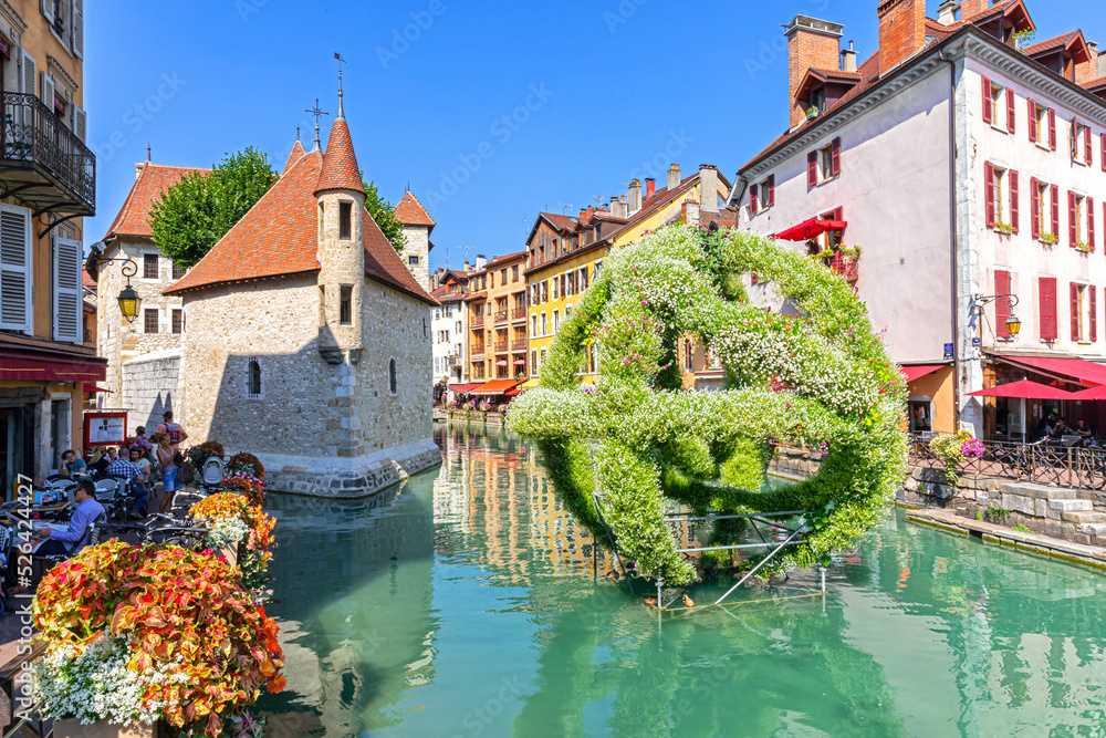 The beautiful medieval town of Annecy, French Alps