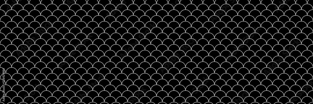 silhouette fish scale seamless pattern vector