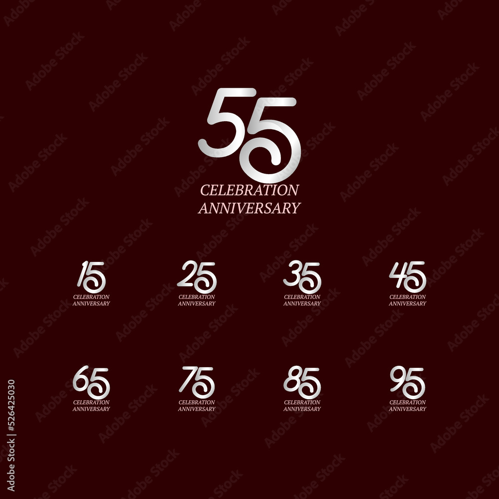 55 Year Anniversary Celebration Vector Template Design Illustration 55 Year Anniversary Celebration Vector Template Design Illustration