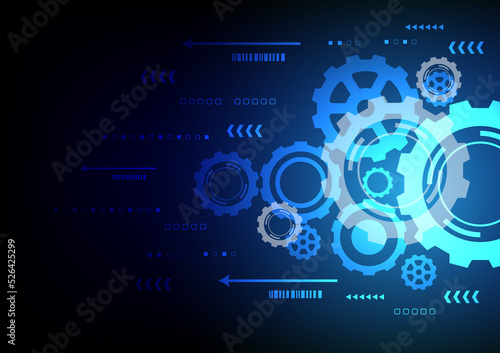 digital cog, technology and engineering background