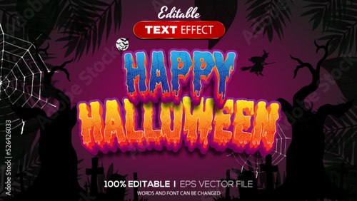 3D halloween text effect - Editable text effect