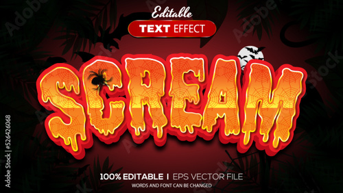 3D halloween text effect - Editable text effect