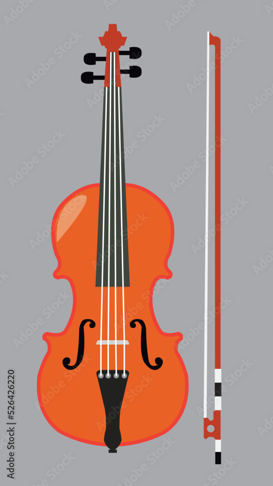 Fototapeta premium violin and music