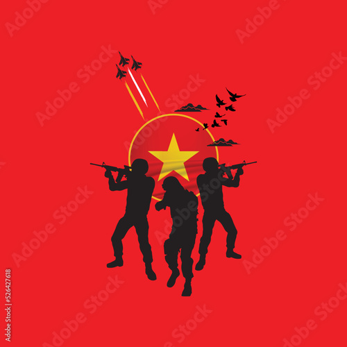 Vietnam independence day logo poster design, National Day (Vietnamese: Ngày Quốc Khánh) is a national holiday in Vietnam observed on 2 September, Vietnam's independence from France on this day in 1945