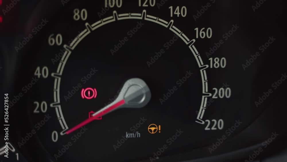 Many car dashboard lights with warning lamps, failure and error indicators light up on car ignition and start illuminated. Engine failure warning. Many car dashboard lights with warning lamps, failure and error indicators light up on car ignition and start illuminated. Engine failure warning.