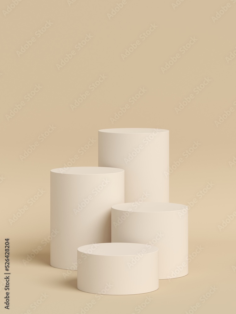 Background 3d scene with podium, minimal product display mock up scene and geometric shape object. 3d render