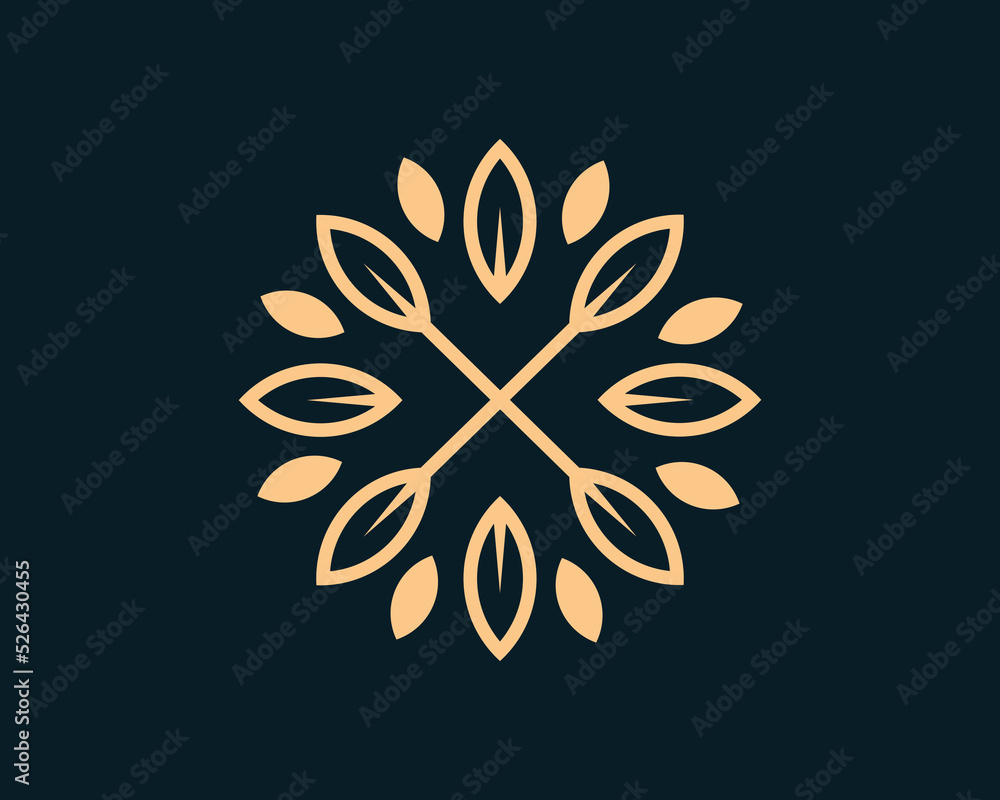 Letter X Leaf Circle Logo Concept sign icon symbol Design. Floral, Herbal, Natural, Eco Logotype. Vector illustration template Letter X Leaf Circle Logo Concept sign icon symbol Design. Floral, Herbal, Natural, Eco Logotype. Vector illustration template