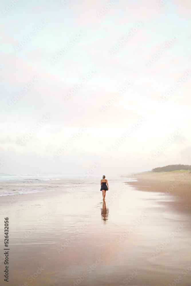 Walking on the beach