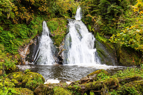 The powerful jets of the waterfall