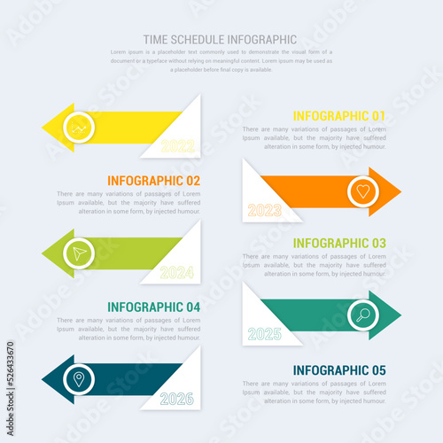 Time Schedule Infographic Design Illustration