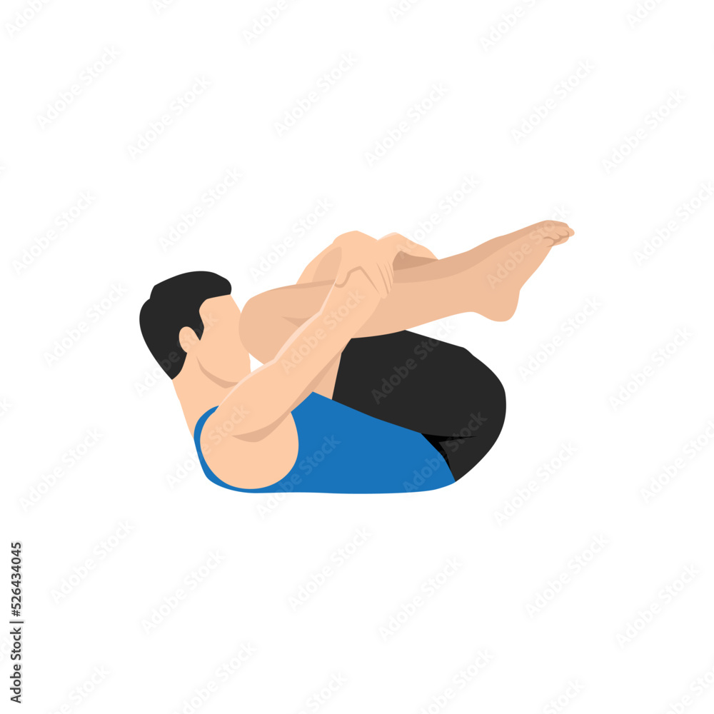 Woman doing wind release pose Royalty Free Vector Image