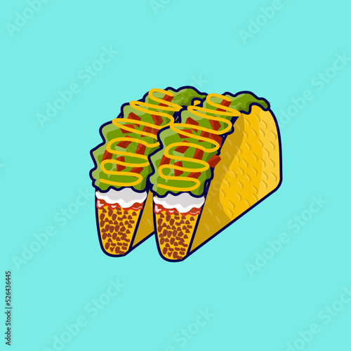 mexico food taco illustration