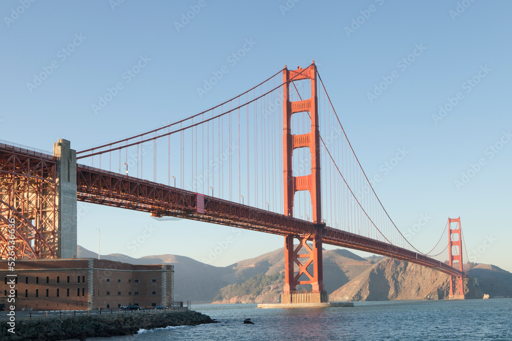 Panoramic view of golden gate bridge san Francisco