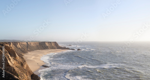Panoramic view of windy pacific coast in Half Moon Bay, California © Dmitry Ersler